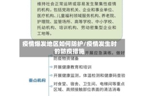 疫情爆发地区如何防护/疫情发生时的防疫措施